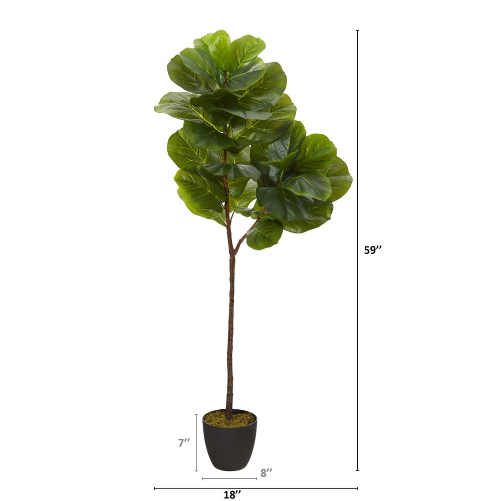 59” Fiddle Leaf Artificial Tree (Real Touch). Picture 2