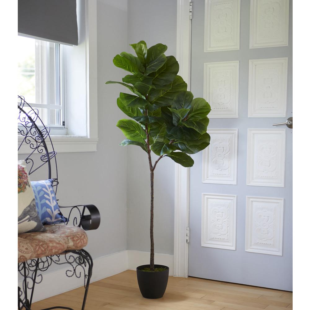 59” Fiddle Leaf Artificial Tree (Real Touch). Picture 7