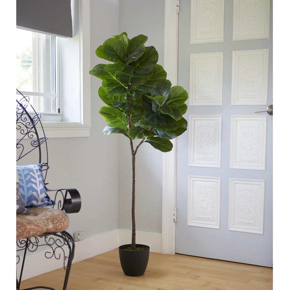 59” Fiddle Leaf Artificial Tree (Real Touch). Picture 3