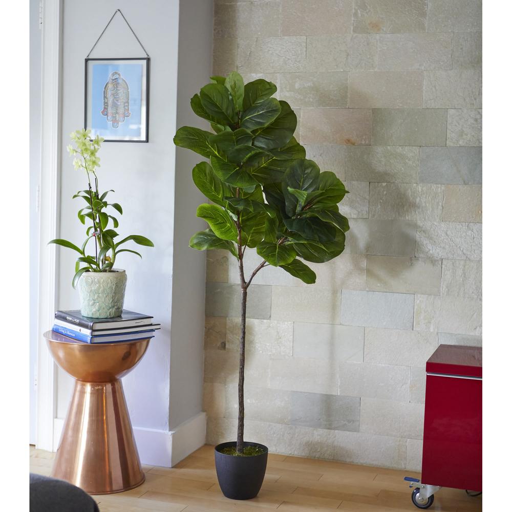 59” Fiddle Leaf Artificial Tree (Real Touch). Picture 6