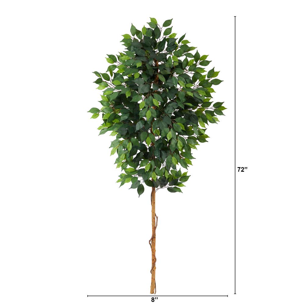 6’ Ficus Artificial Tree (No Pot). Picture 2