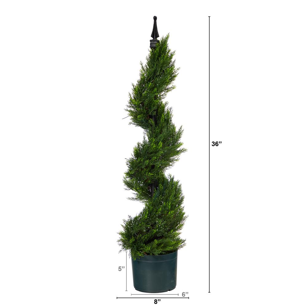 3ft. Cypress Spiral Topiary Artificial Tree. Picture 2