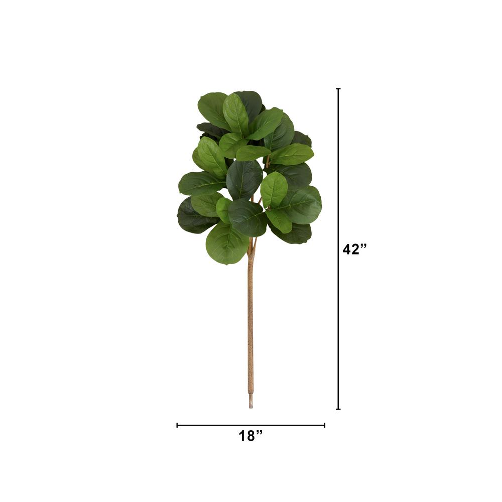 3.5ft. Artificial Fiddle Leaf Fig Tree (No Pot), (Set of 3). Picture 2