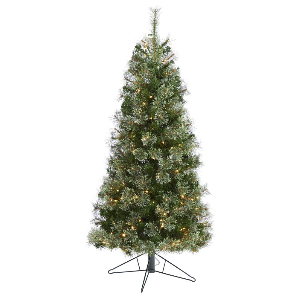 5ft. Cashmere Slim Artificial Christmas Tree with 250 Warm White Lights and 408 Bendable Branches. The main picture.