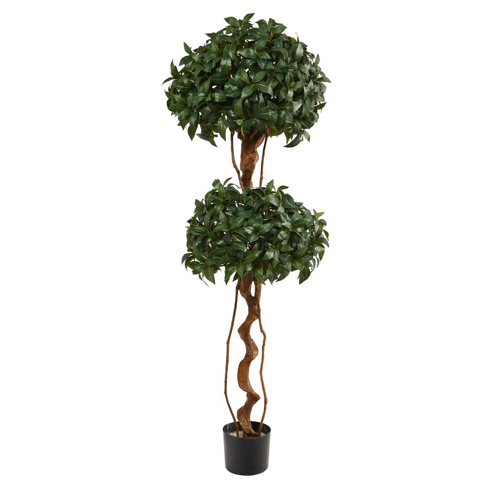 5ft. Sweet Bay Double Ball Topiary Artificial Tree. Picture 1