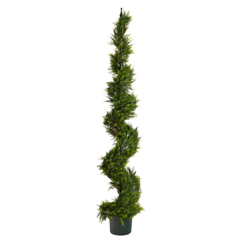6ft. Cypress Spiral Topiary Artificial Tree. Picture 1
