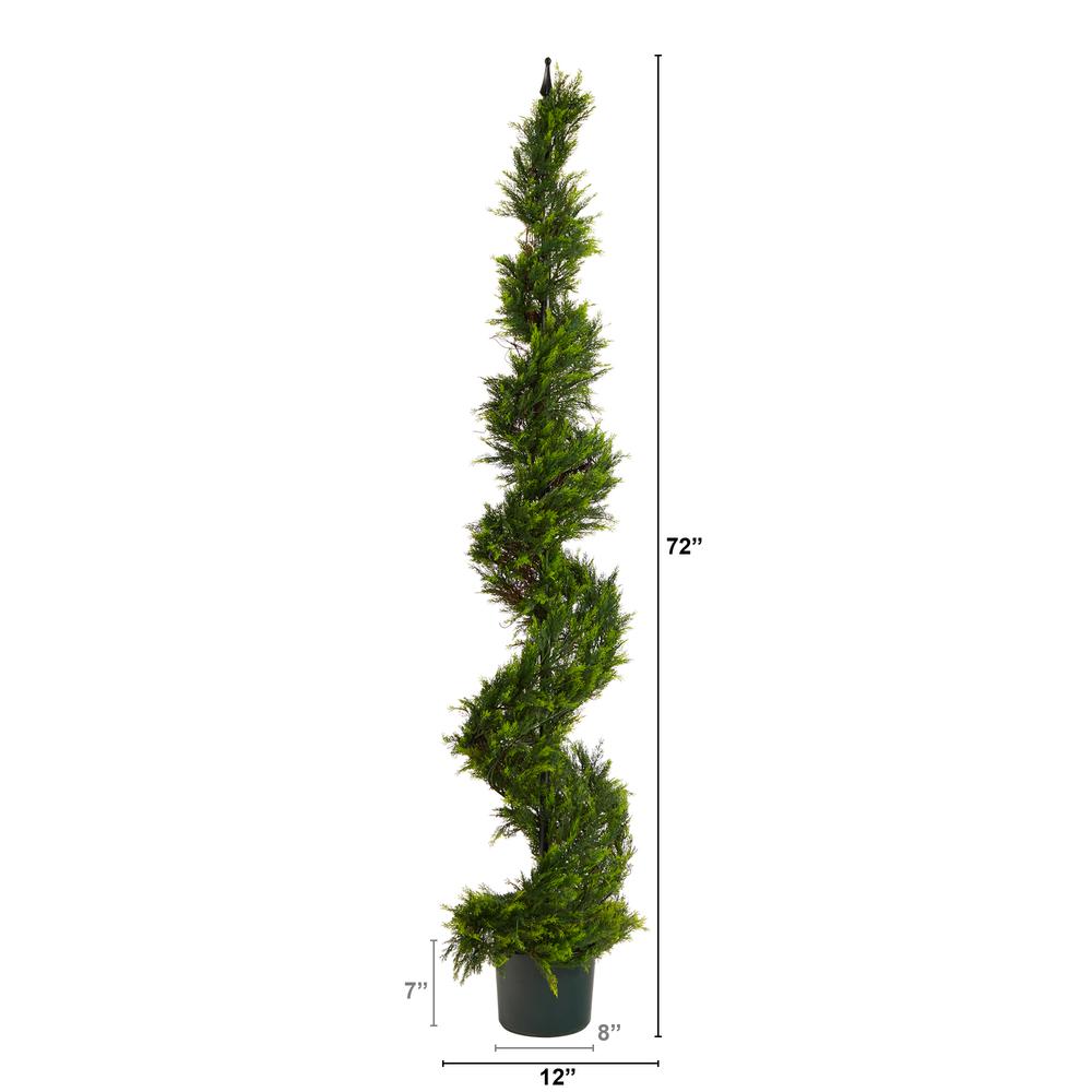 6ft. Cypress Spiral Topiary Artificial Tree. Picture 2