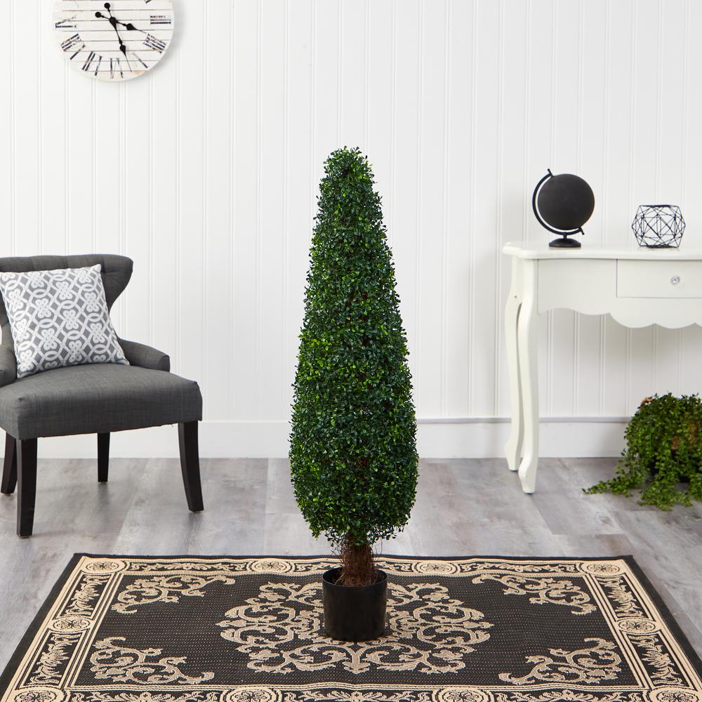 4ft. Boxwood Topiary Artificial Tree UV Resistant (Indoor/Outdoor). Picture 3
