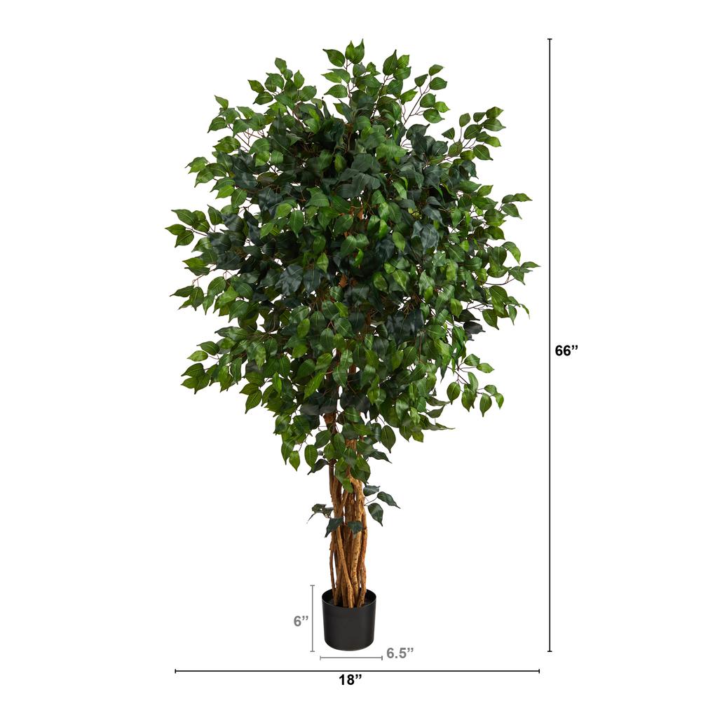 5.5ft. Palace Ficus Artificial Tree. Picture 2
