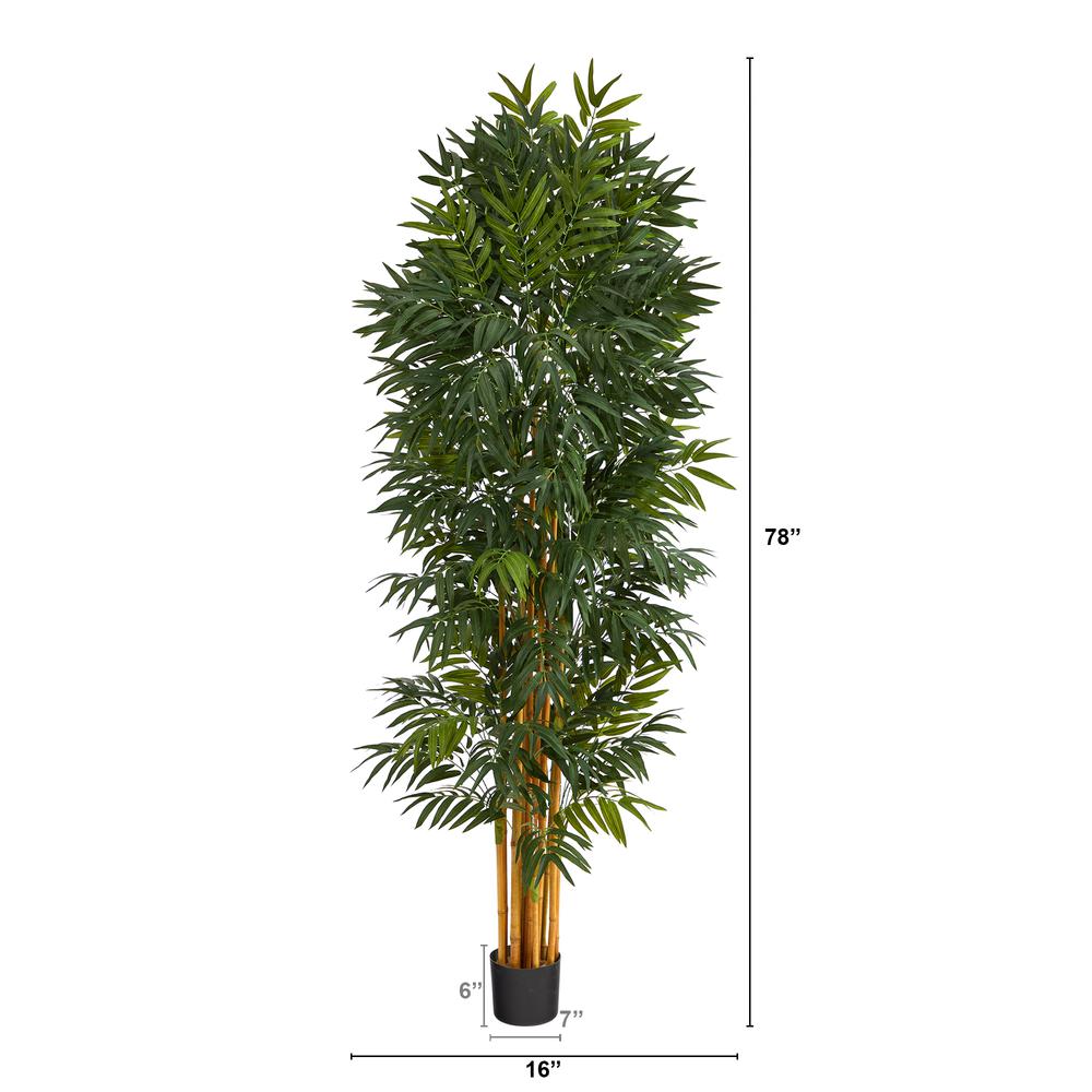 6.5ft. Phoenix Palm Artificial tree with Natural Trunk. Picture 2