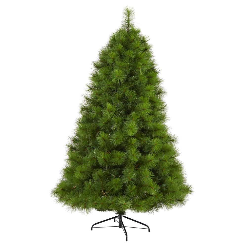 6ft. Green Scotch Pine Artificial Christmas Tree with 300 Clear LED Lights. Picture 8