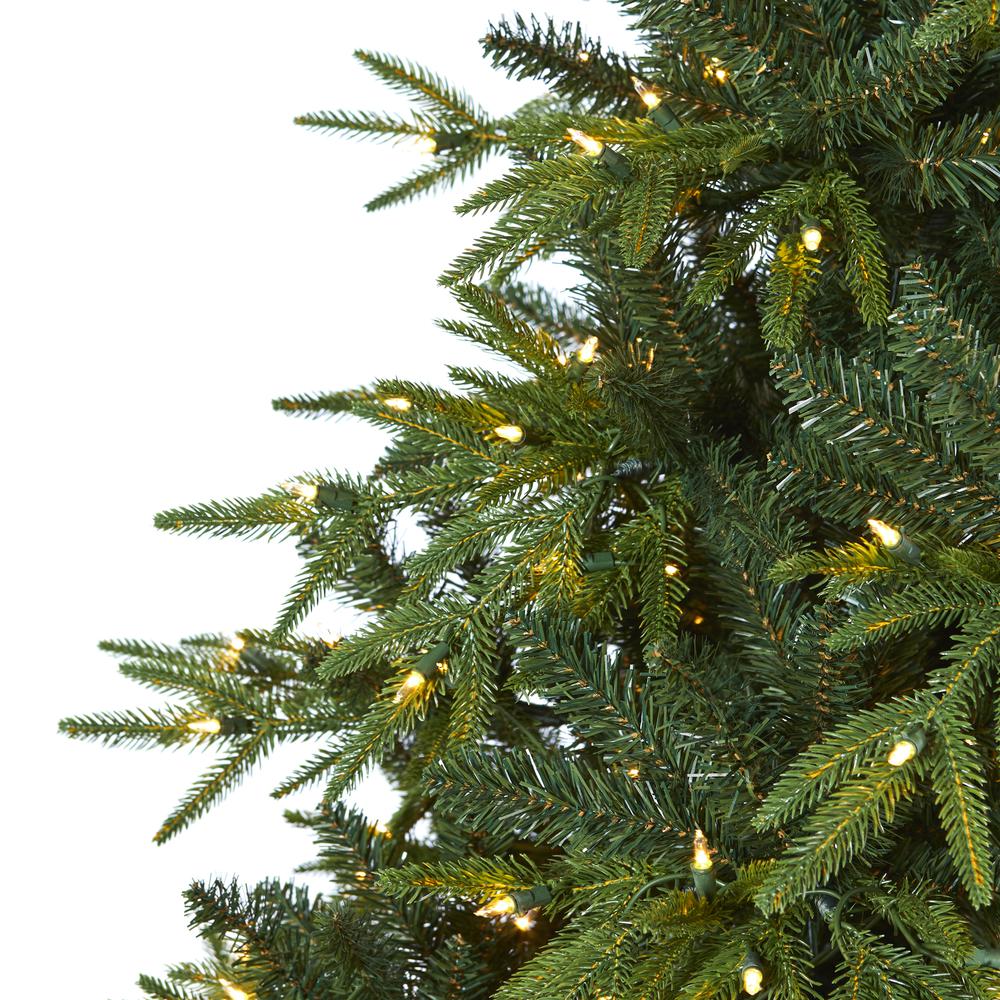 7ft. Colorado Mountain Fir Natural Look Artificial Christmas Tree with 500 Clear LED Lights and 2552 Tips. Picture 2