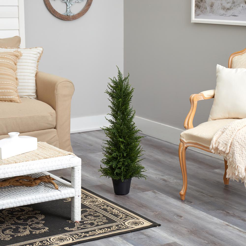 2.5ft. Cypress Artificial Tree UV Resistant (Indoor/Outdoor). Picture 4
