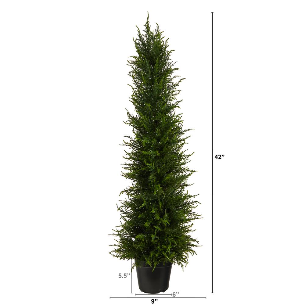 3.5ft. Cypress Artificial Tree UV Resistant (Indoor/Outdoor). Picture 4