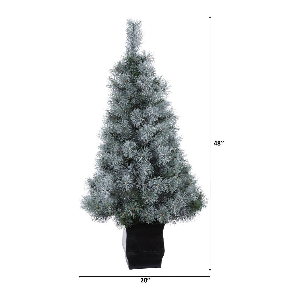 4ft. Snowy Mountain Pine Artificial Christmas Tree. Picture 2