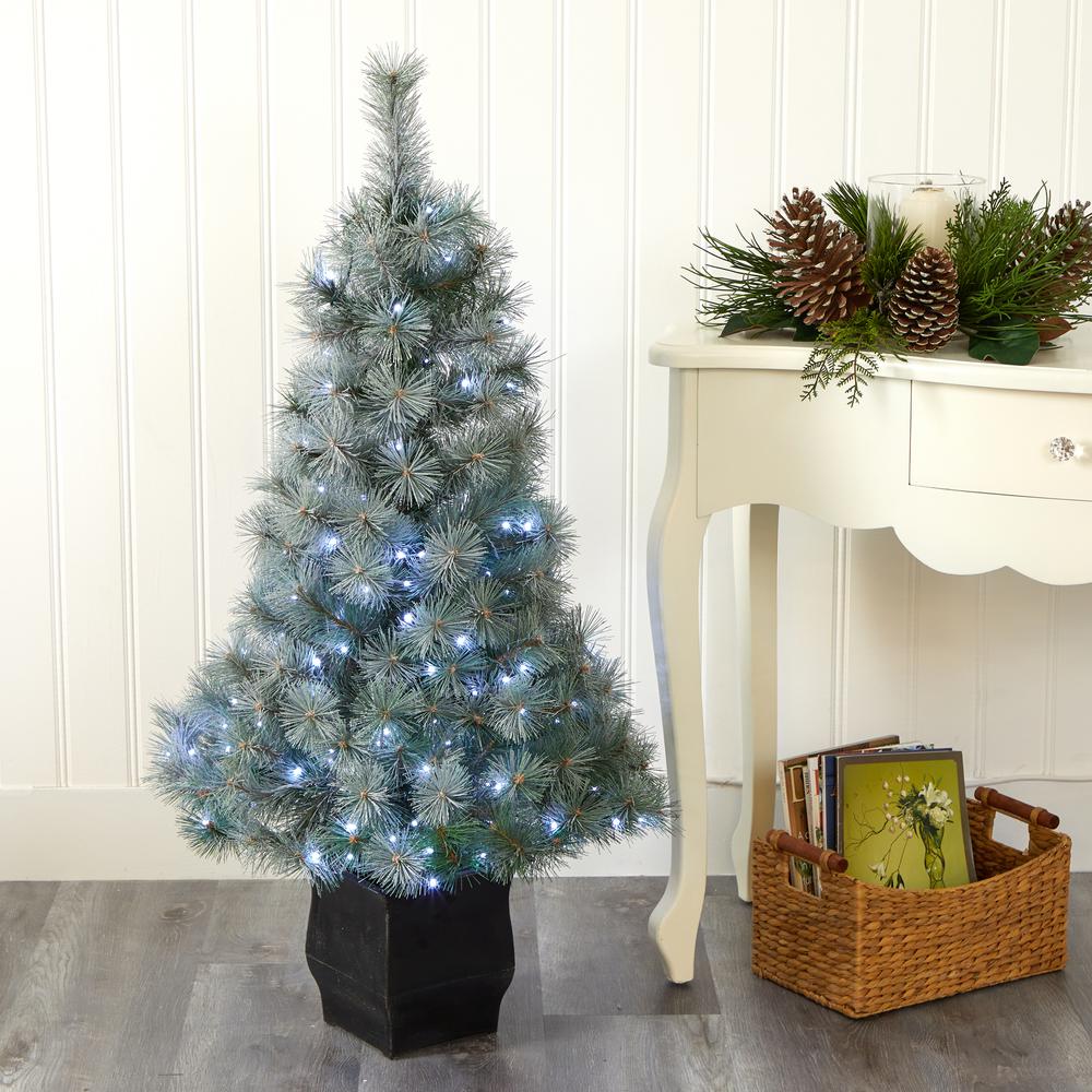 4ft. Snowy Mountain Pine Artificial Christmas Tree. Picture 7
