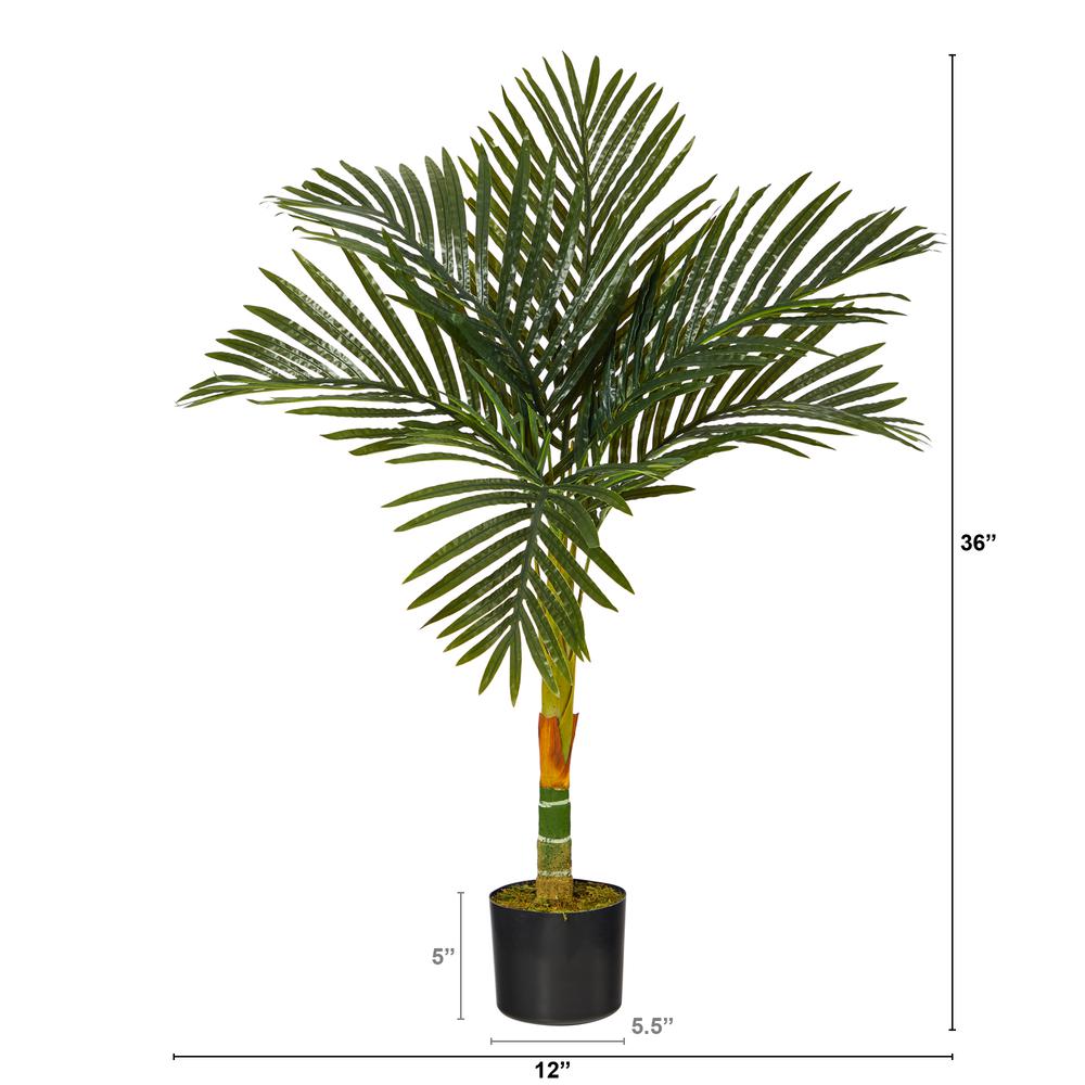 3’ Golden Cane Artificial Palm Tree. Picture 2