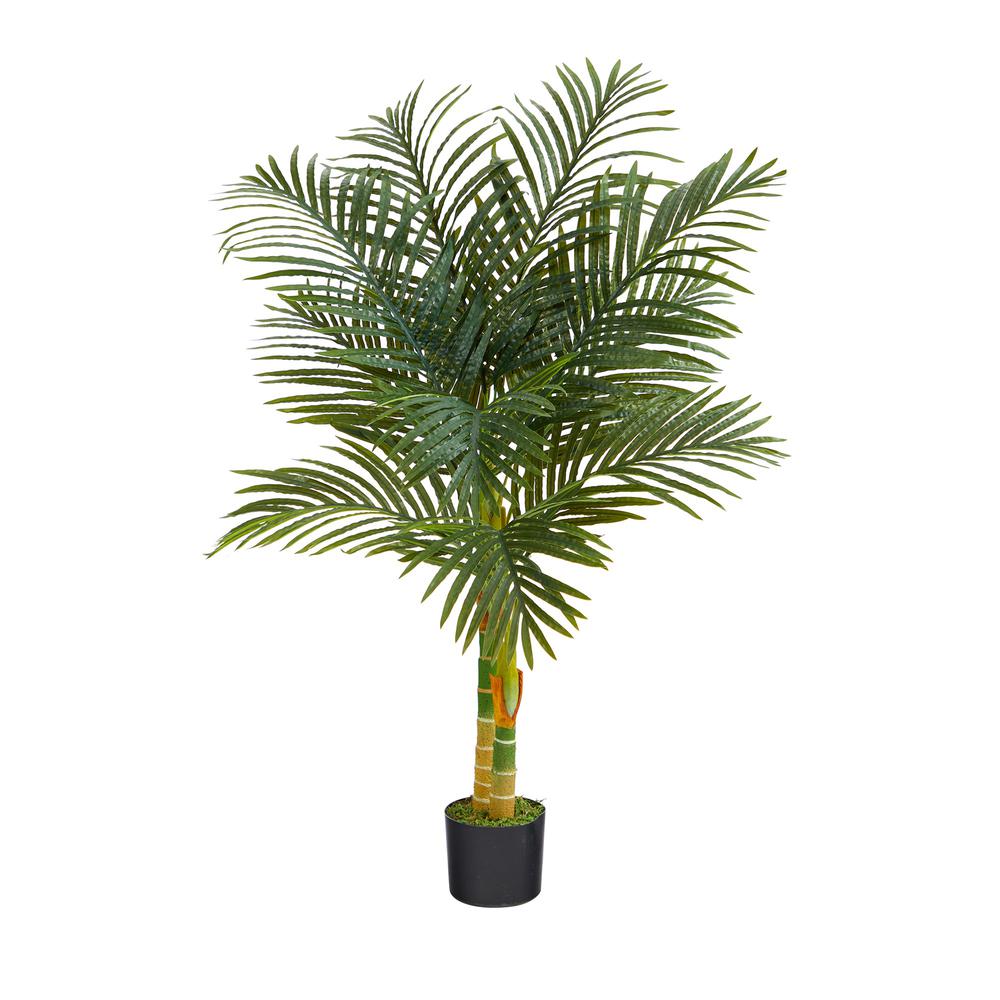 4ft. Golden Cane Artificial Palm Tree, Green. Picture 1