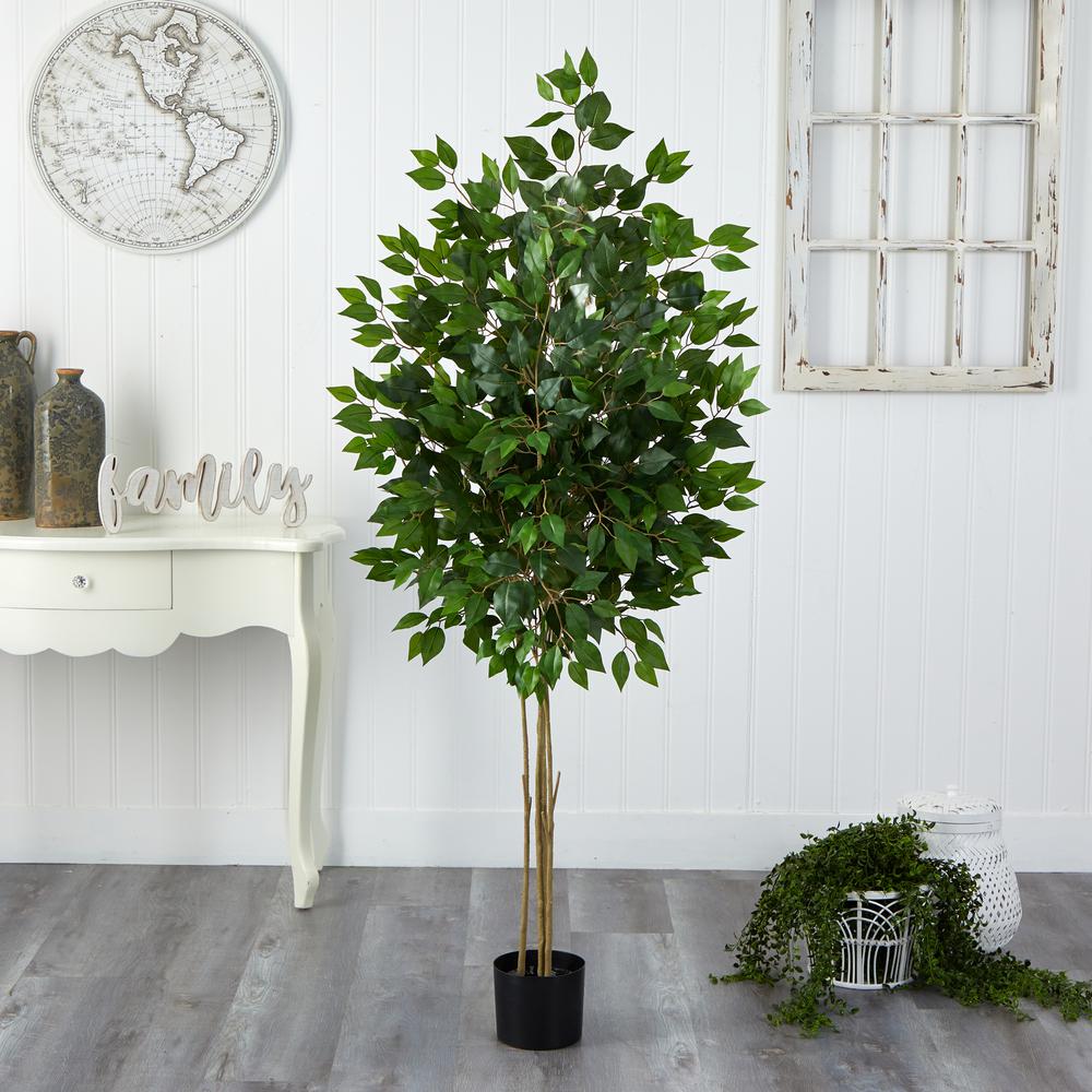 64in. Ficus Artificial Tree UV Resistant (Indoor/Outdoor). Picture 3