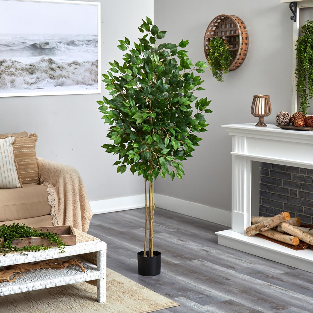 64in. Ficus Artificial Tree UV Resistant (Indoor/Outdoor). Picture 4