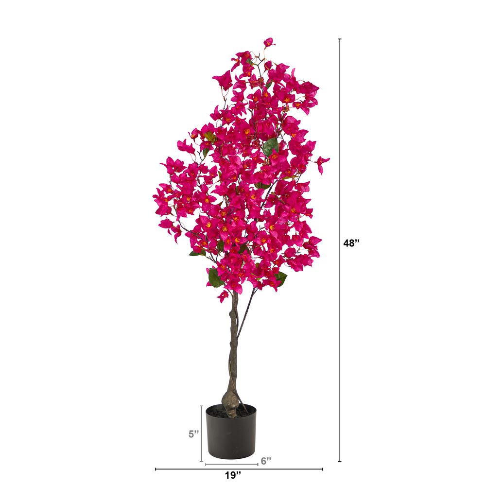 4ft. Bougainvillea Artificial Tree, Pink. Picture 2