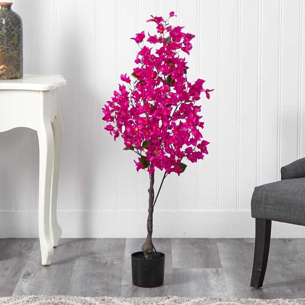 4ft. Bougainvillea Artificial Tree, Pink. Picture 4
