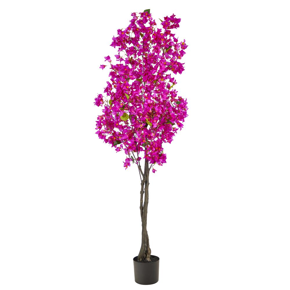 6ft. Bougainvillea Artificial Tree, Purple. Picture 1