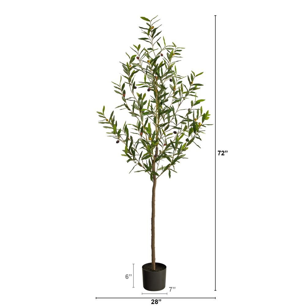 6ft. Olive Artificial Tree. Picture 4