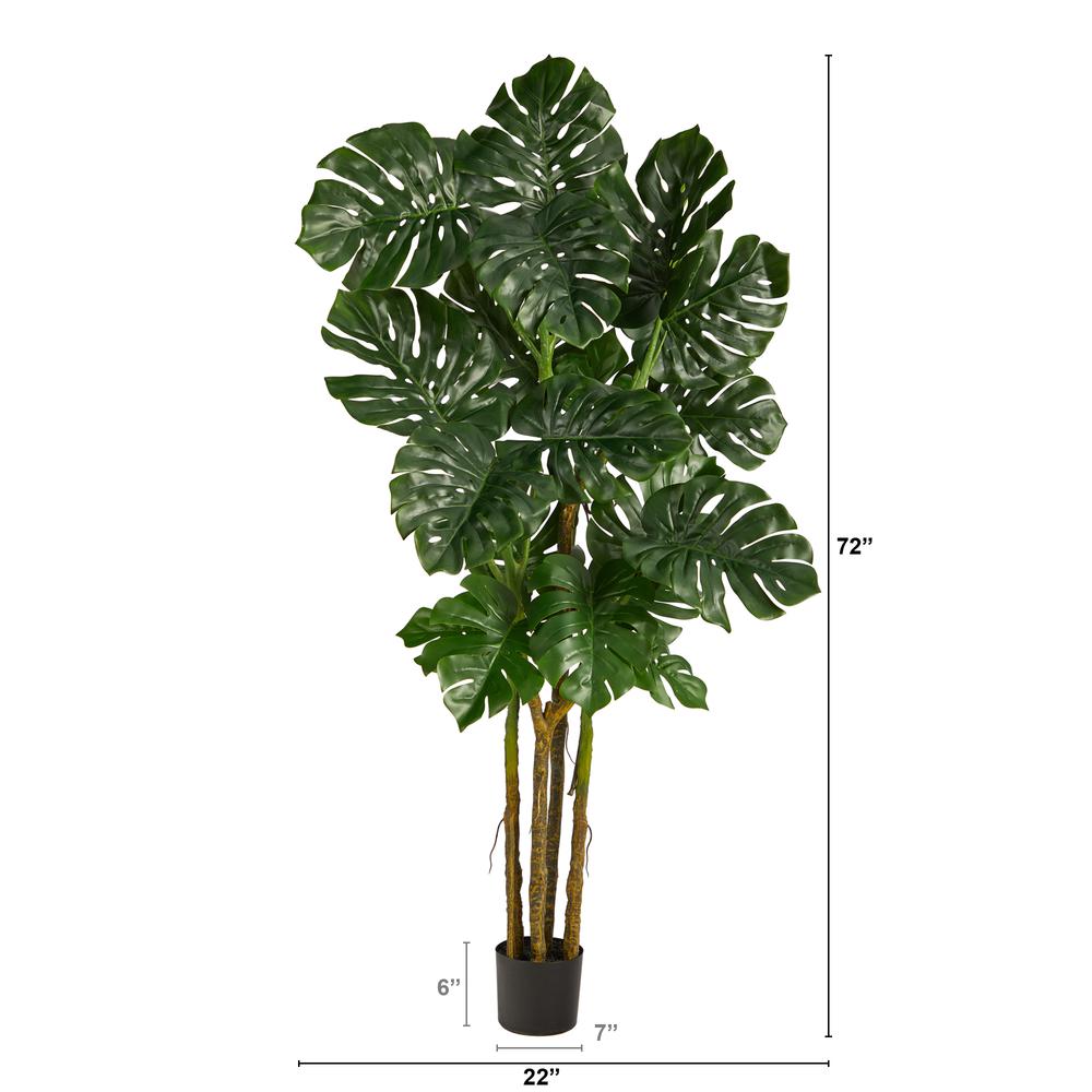 6ft. Monstera Artificial Tree. Picture 4