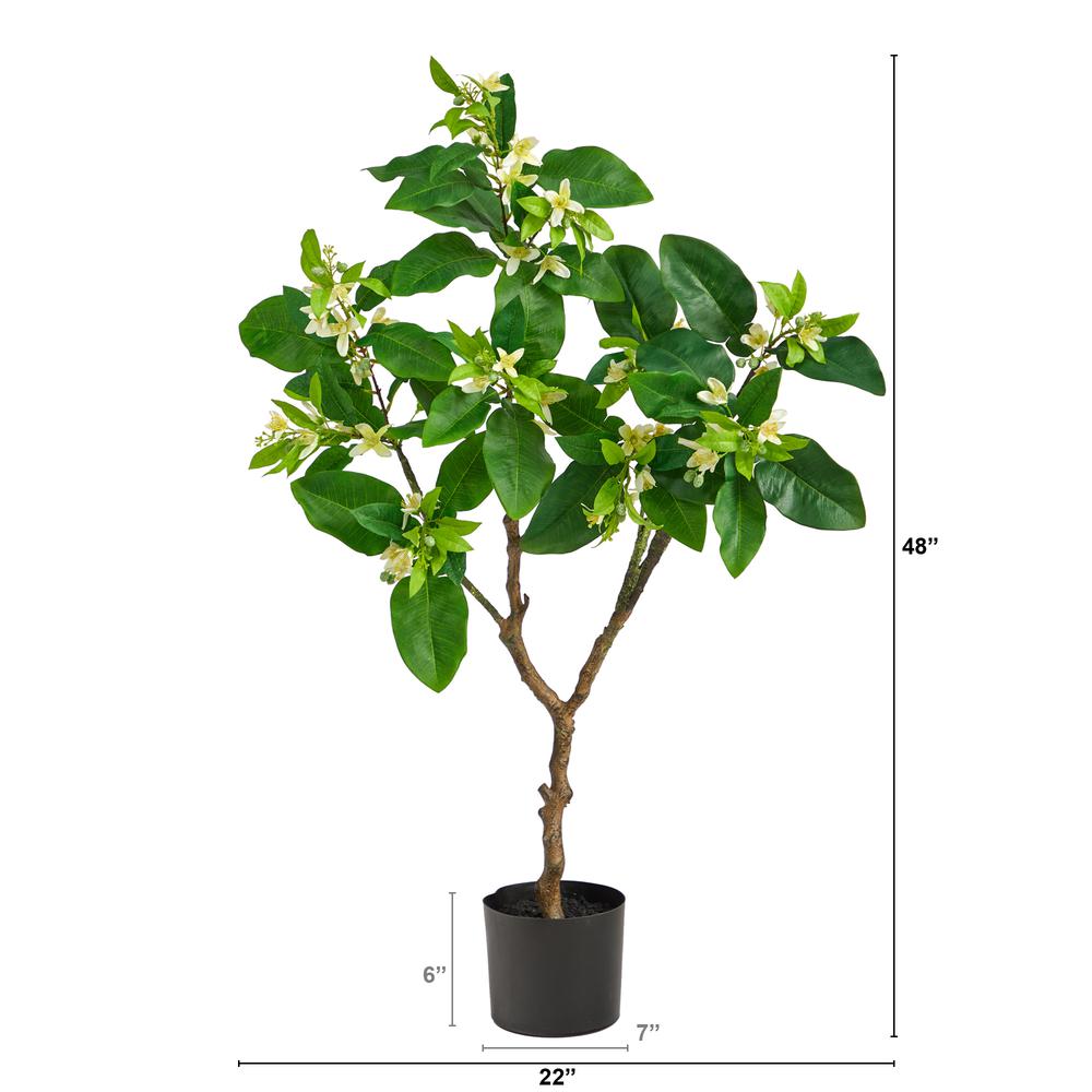 4ft. Grapefruit Flower Artificial Tree. Picture 2