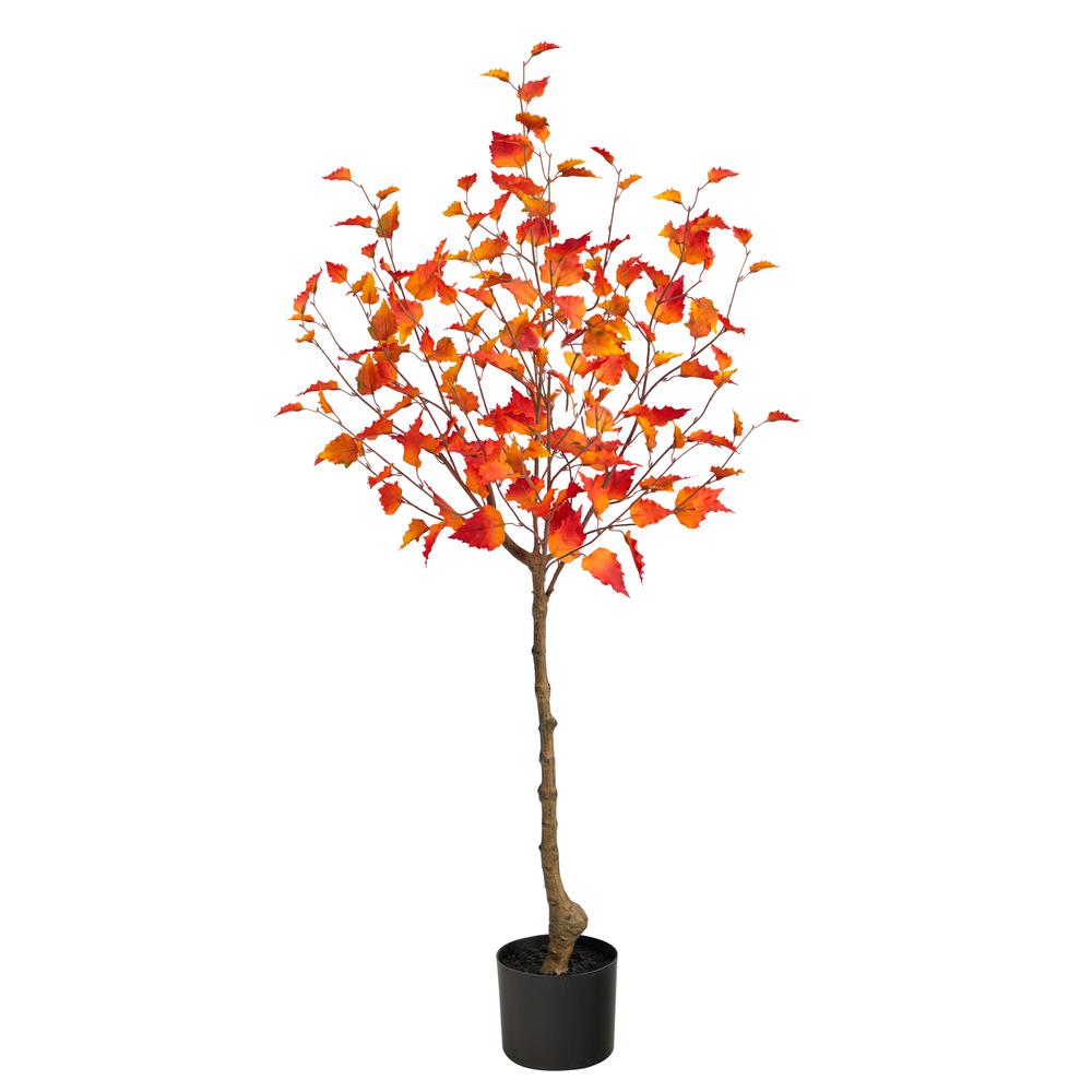 4ft. Fall Birch Artificial Autumn Tree. Picture 1