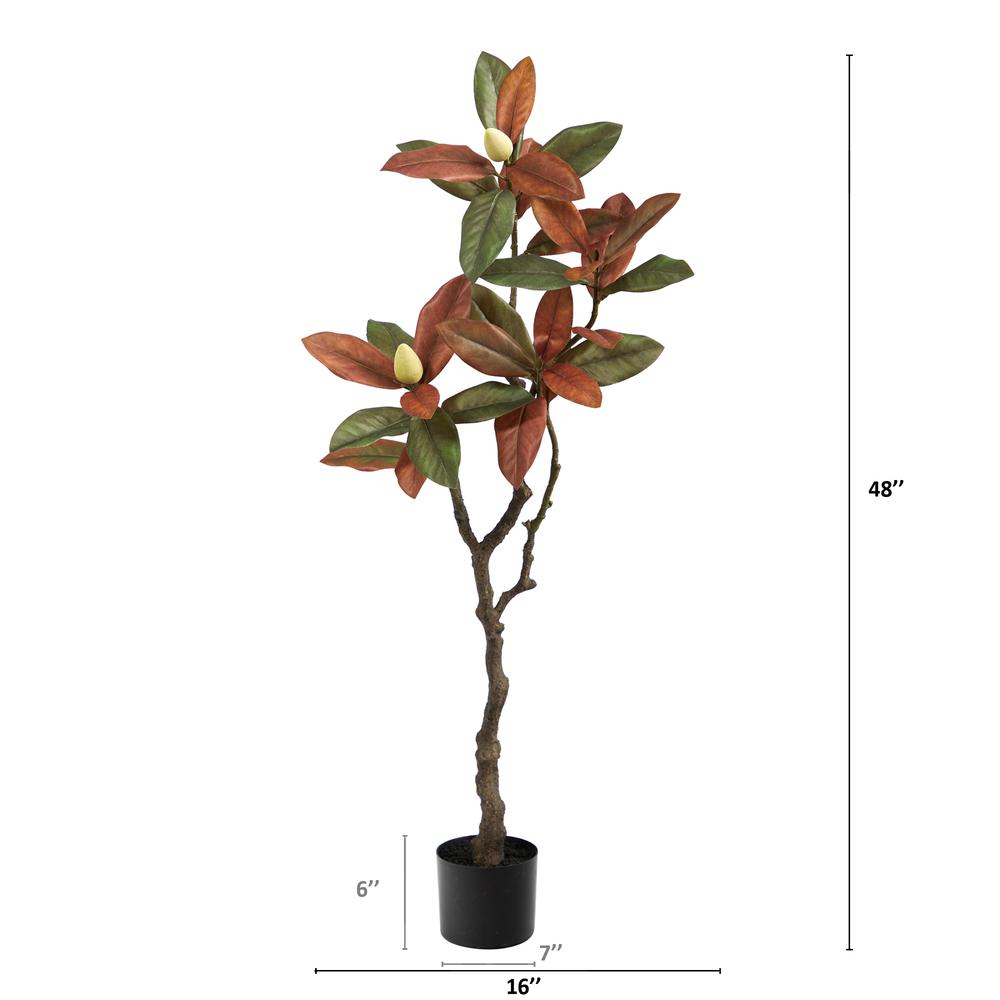 4ft. Fall Magnolia Artificial Tree. Picture 2