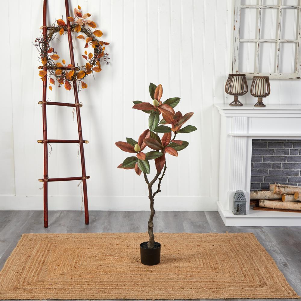 4ft. Fall Magnolia Artificial Tree. Picture 4