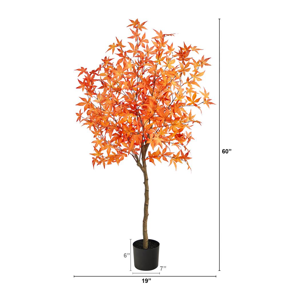 5ft. Autumn Maple Artificial Tree. Picture 2