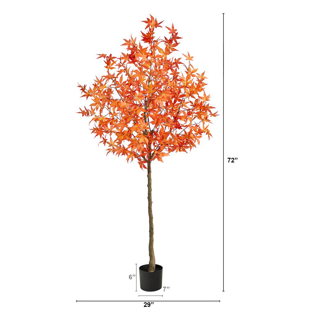 6ft. Autumn Maple Artificial Tree. Picture 2