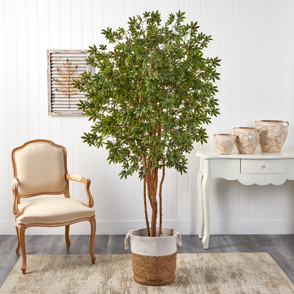 6ft. Japanese Maple Artificial Tree in Handmade Natural Jute and Cotton Planter. Picture 3