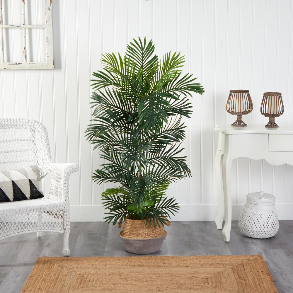 5ft. Areca Artificial Palm Tree in Boho Chic Handmade Cotton. Picture 3