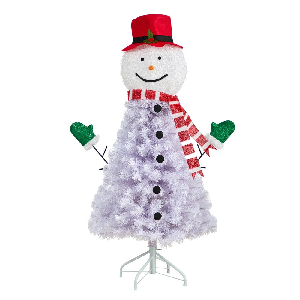 4ft. Snowman Artificial Christmas Tree with 234 Bendable Branches. Picture 4