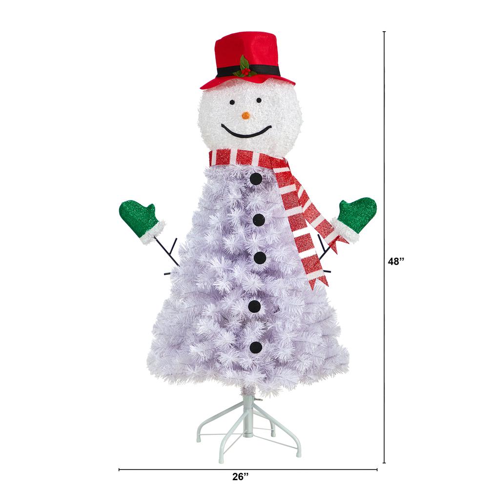 4ft. Snowman Artificial Christmas Tree with 234 Bendable Branches. Picture 1