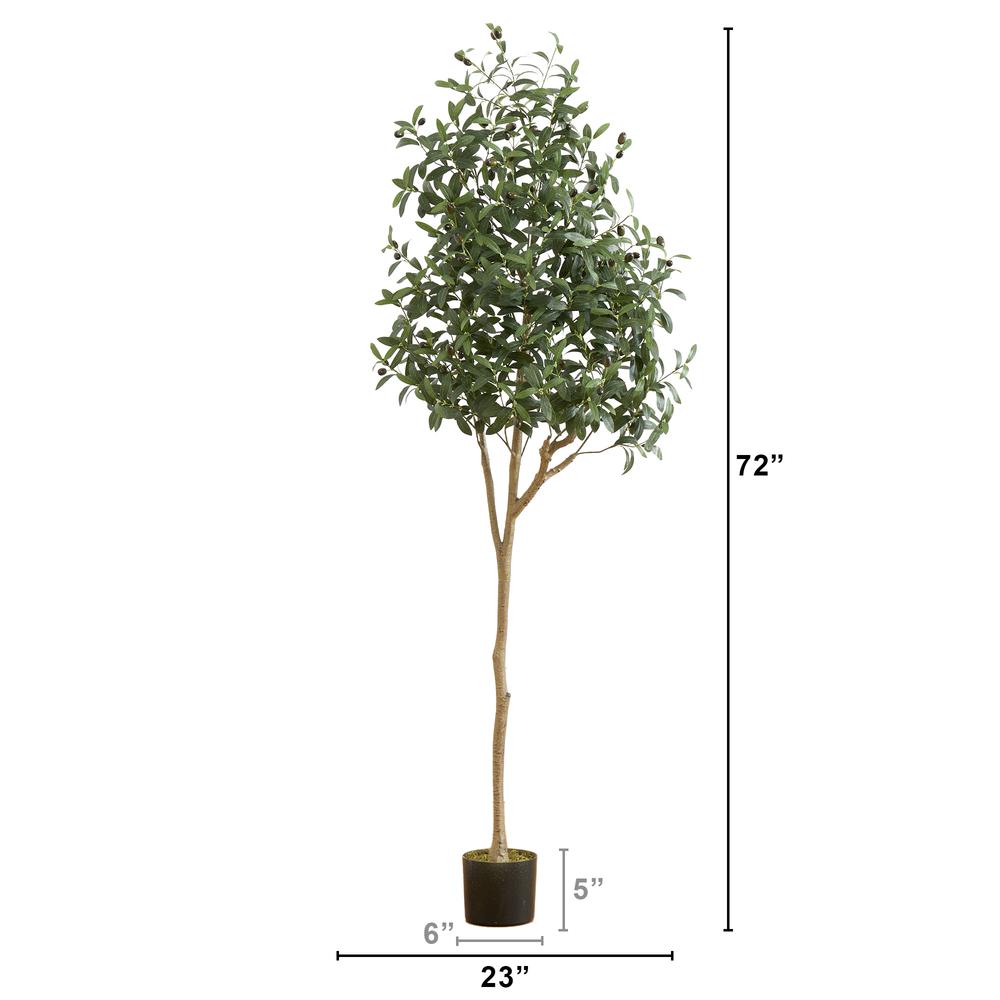 6ft. Artificial Olive Tree. Picture 2