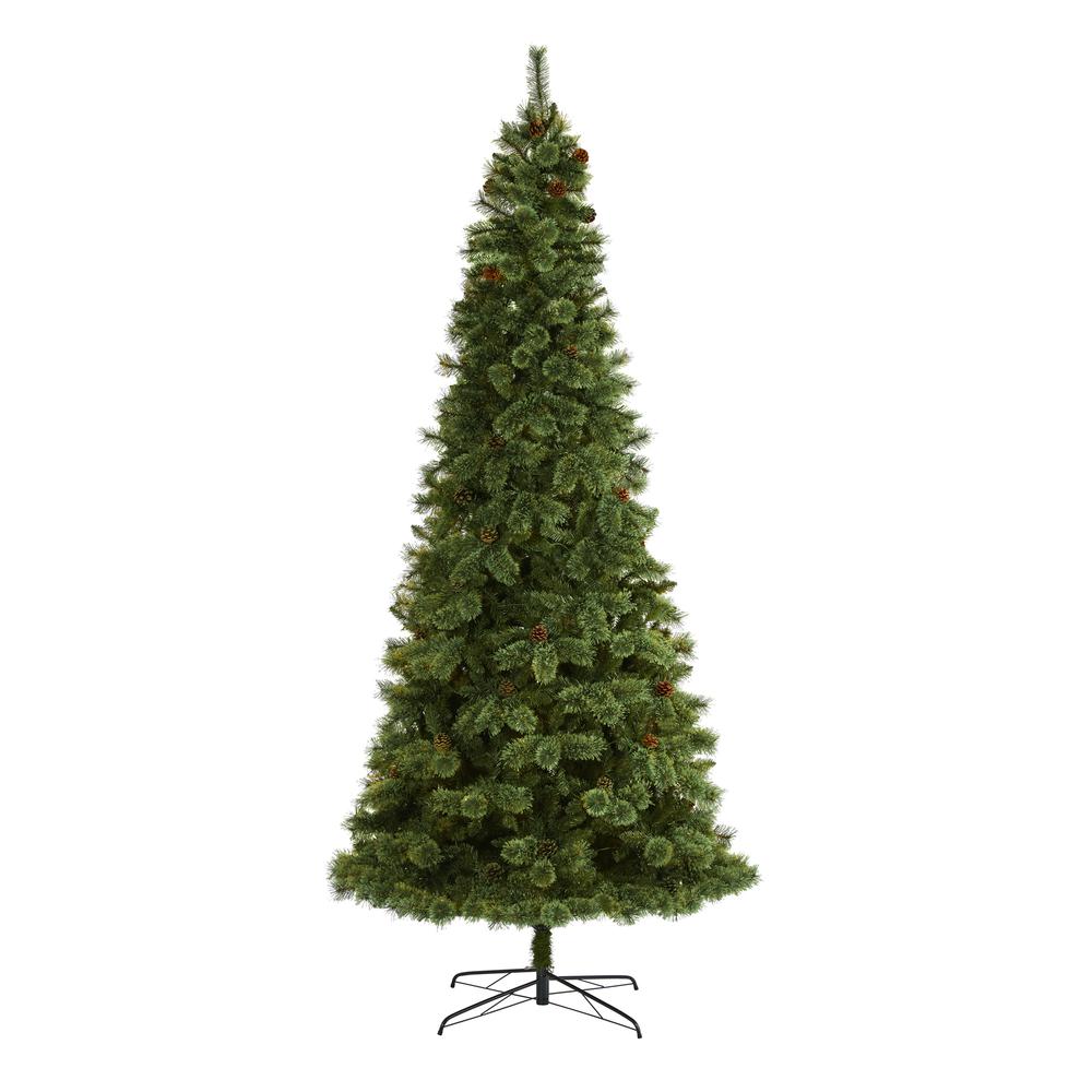10ft. White Mountain Pine Artificial Christmas Tree with 1875 Bendable Branches. Picture 1