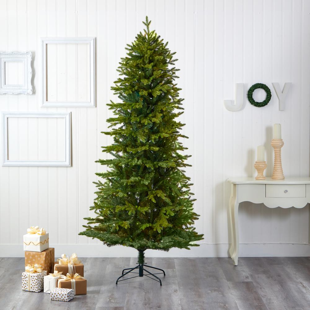 8ft. Belgium Fir Natural-Look Artificial Christmas Tree. Picture 6
