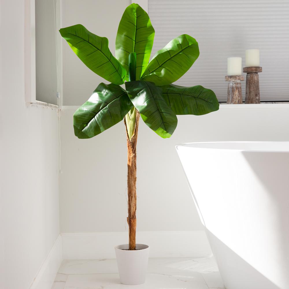 4ft. Artificial Banana Tree in Decorative Planter. Picture 5