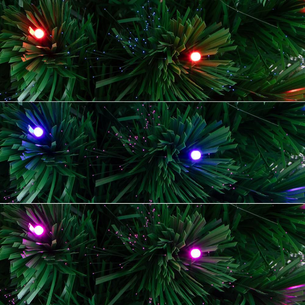 Slim Pre-Lit Fiber Optic Artificial Christmas Tree with 282 Colorful LED Lights. Picture 6