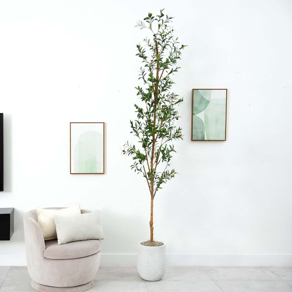 9ft. Artificial Olive Tree with Natural Trunk. Picture 4