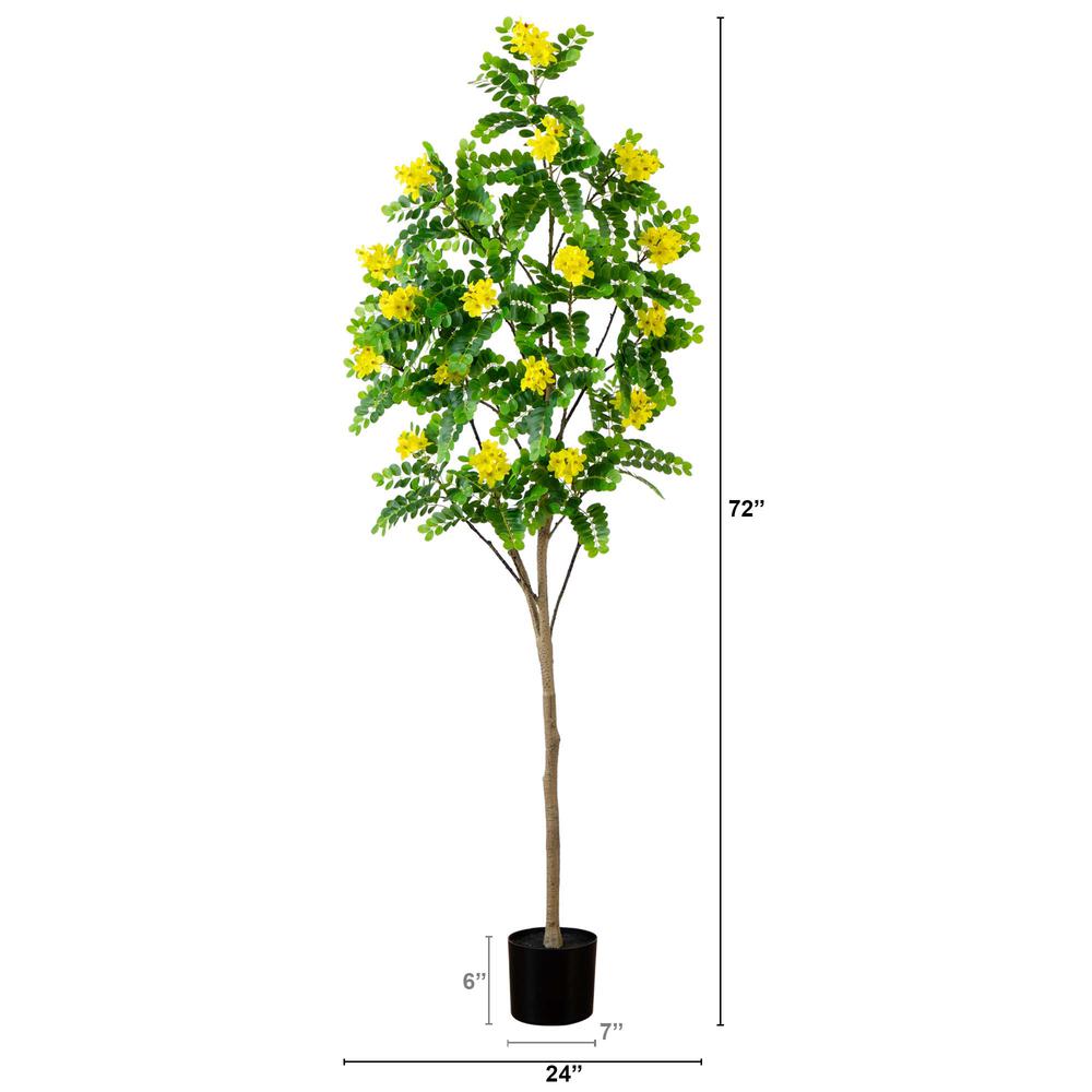 6ft. Artificial Flowering Citrus Tree with Real Touch Leaves. Picture 1