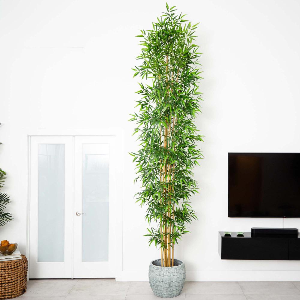12ft. Artificial Bamboo Tree with Real Bamboo Trunks. Picture 6