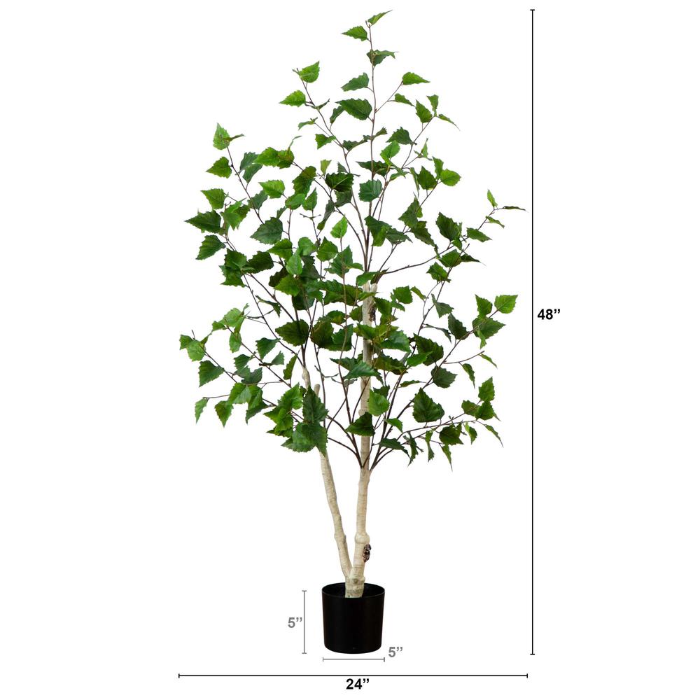 4ft. Artificial Birch Tree with Real Touch Leaves. Picture 1