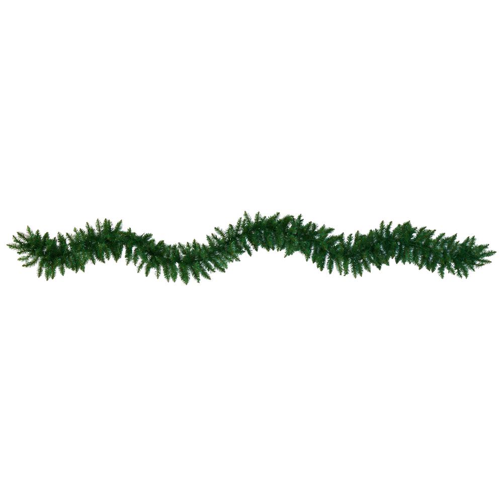 9ft. Christmas Pine Artificial Garland with 50 Warm White LEDs Lights. Picture 2