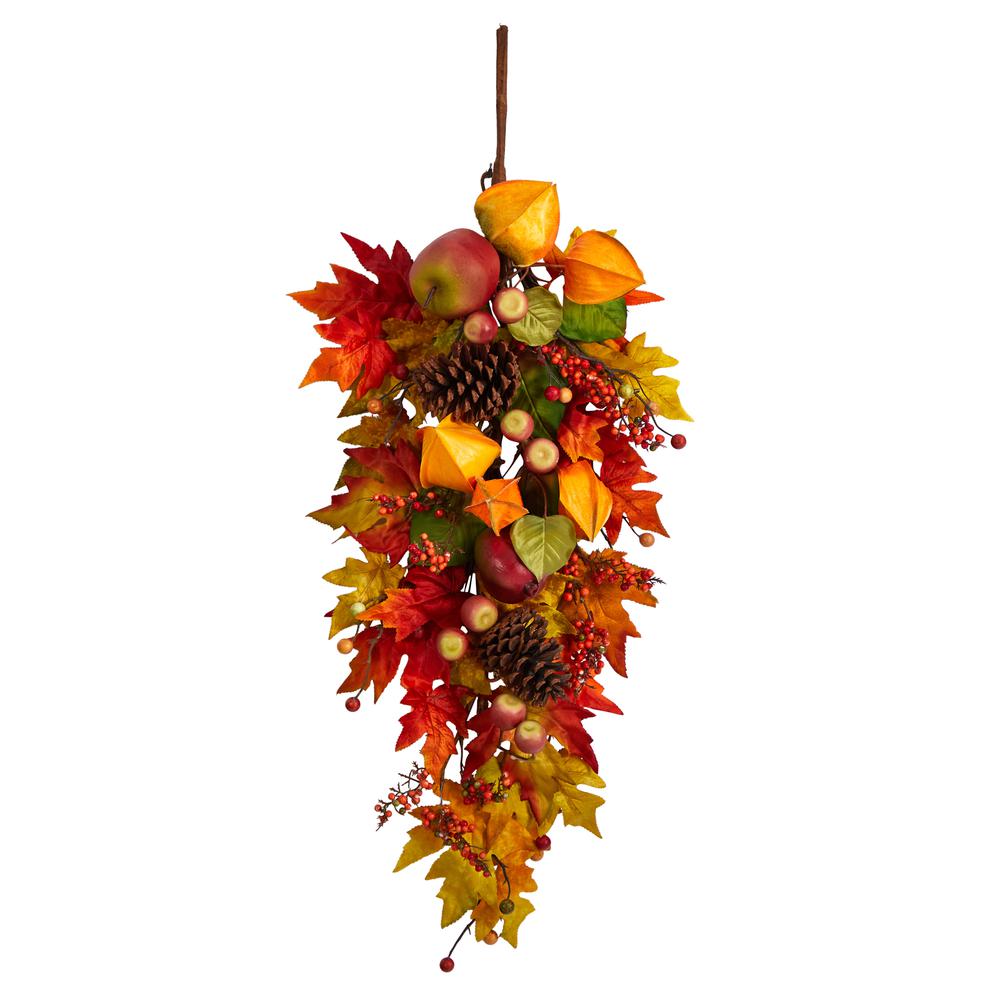 35in. Autumn Maple Leaf and Berries Fall Teardrop. Picture 3